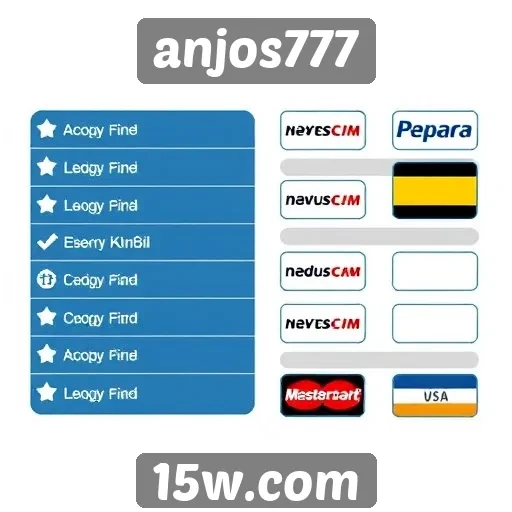 Métodos de pagamento aceitos pelo site anjos777